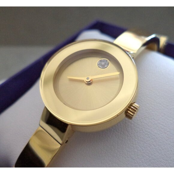 MOVADO BOLD Ladies BRACELET WATCH New Battery WORKING BOX Booklet XLinks Unworn - Picture 4 of 9